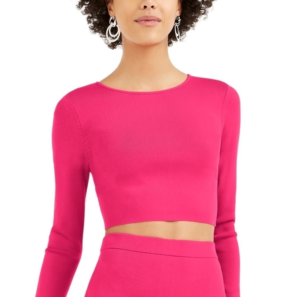 NWOT Bar III Ribbed Black Scoop Neck Top Medium